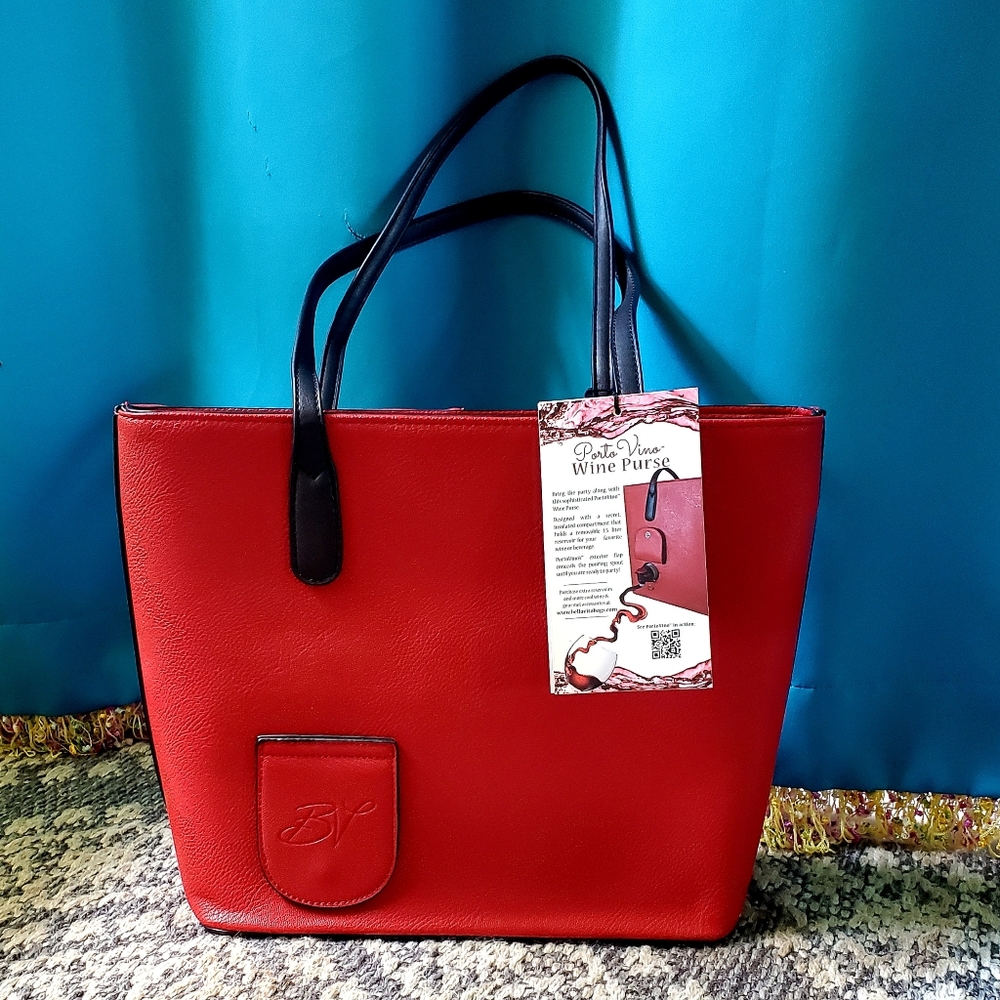 Red Portovino Wine Purse NWT